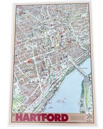 Vintage Map Of Hartford- 1989