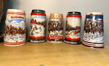 Vintage Budweiser Stein Collection