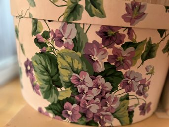 Hand Painted Decorative Box - Purple Hydrangeas