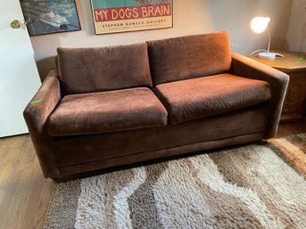 Brown Suede Feel Sleeper Sofa