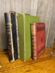 Trio Of Antique Late 1800s Books