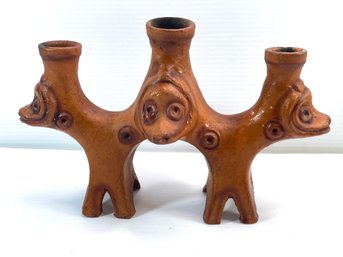 Pre Columbian Replica  3 Candle Holder