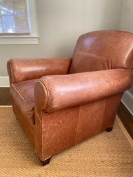 Mitchell Gold Leather French Style Club Chair  (W2)