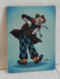 Violin Playing Clown (acrylic On Canvas)