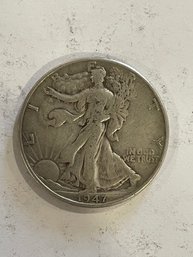 1 - 1947 Walking Liberty Silver Half Dollar