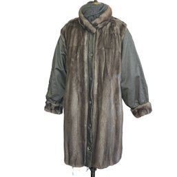 A Fur/raincoat Double Sided Size Medium