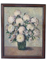 Floral Still Life, Oil On Canvas Singed By Artist S. Kosensky.