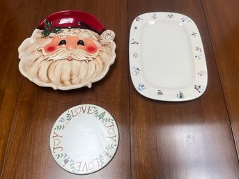 Christmas Platters & Trivet