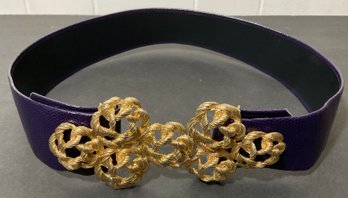1985 Gay Boyer, NY, Purple Belt, Knotted Circle Buckle.