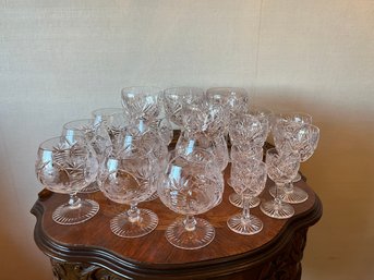 Vintage Crystal Wine, Cognac & Cordial Glasses