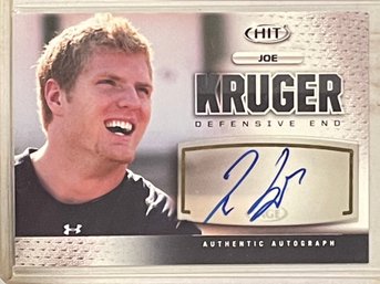 2013 Sage Authentic Autograph Joe Kruger Card #A149