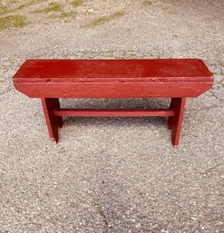 Red Country Wood Bench