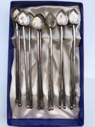 Sterling Silver Iced Tea Spoons Straws, Set Of 12