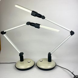 Pair Vintage Italian Articulated Lamps