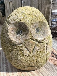 Lightly Carved Stone Owl Figurine - Sweet!