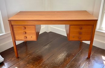 Vintage Danish Modern Domino Mobler Teak Desk