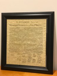 Declaration OF INDEPENDECE Framed Print