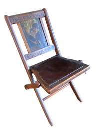 Rare, Antique Dukes Cameo Cigarette Wooden Folding Advertisement Chair. Tabaco Adertismaent.