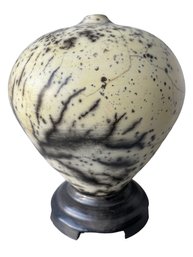 Mid-century Modern MCM Japanese Raku Pottery Vase. 7' Tall