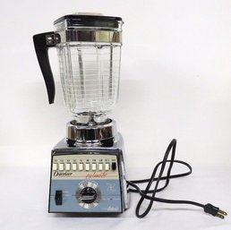 A Vintage Osterizer Cyclomatic Galaxie Chromed & Glass Mid-Century Blender 10spd