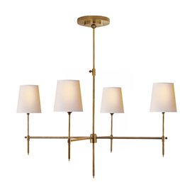 Monica Hibbs Bryant Chandelier In Hand Rubbed Antique Brass Finish (RETAIL $849)