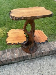 Live Edge Wood 3 Tier Table