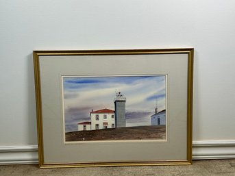 Theodore Nystrom Watch Hill Lighthouse Watercolor Print