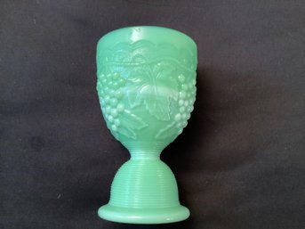 Gorgeous Jadeite Green Slag Glass Double Egg Cup