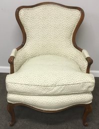 Antique, Vintage Carved & Upholstered Wing Chair