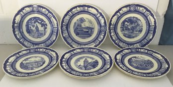 Wedgwood Cornell University Halls 10 Plates, 1933