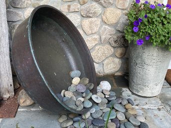 Old Copper Vessel & Rock  Waterfall