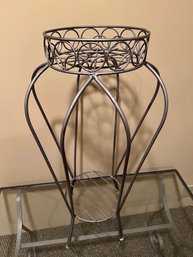 Plant Stand Metal With Basket Top