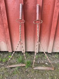 Antique Twisted Iron Weed Wackers