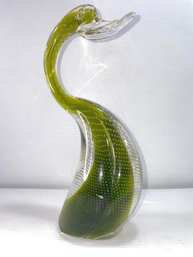 Murano Type Glass Seguso Art Green Duck
