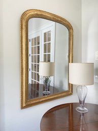 Simply Beautiful Large Antique Arched Mirror In Gilt Frame