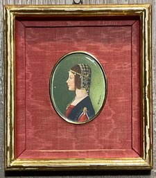 Antique Portrait Of Beatrice D Este After Leonardo Da Vinci