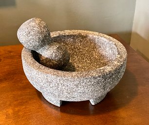 Large Granite Mortar And Pestle