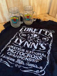 Loretta Lynn Motocross Tee And Jar Mugs
