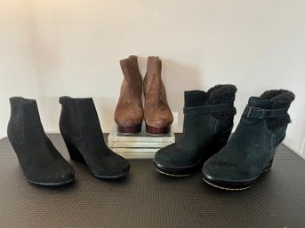 Three Pairs Of Booties - Michael Kors & Ugg - Never Worn