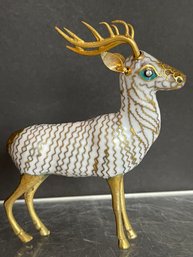 Vintage Lapland Cloisonne Reindeer Figurine-purchased At Museum Of Jewelry 1995