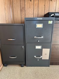 Two Metal File Cabinets - One By Steelmaster