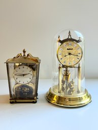 Dignity, Seth Thomas  And Schatz  Brass & Glass Clocks