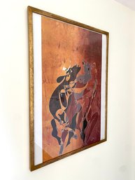 Bull With Muses / Vintage Framed Signed Print