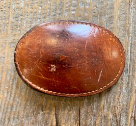 Vintage Brown Leather Belt Buckle