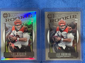 2020 Panini Chronicles Legacy Joe Burrow Silver And Base Rookie Cards #201    Both Cards Pictured