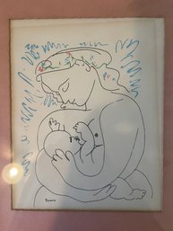 PABLO PICASSO MOTHER AND CHILD Etching, Signed