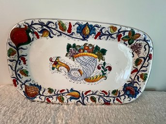 Cornucopia Platter, And WHAT A Beauty This Is! Made In Italy