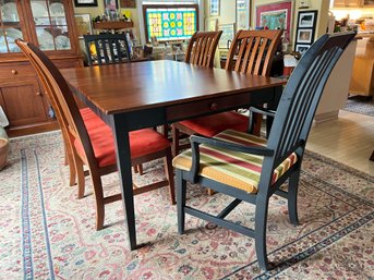 Ethan Allen Dining Table With (6) Chairs And (2) Leaves