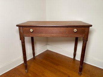 Vintage Pine Desk With Eagle Knobs