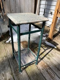 Marble Top Plant Stand / Small Side Table